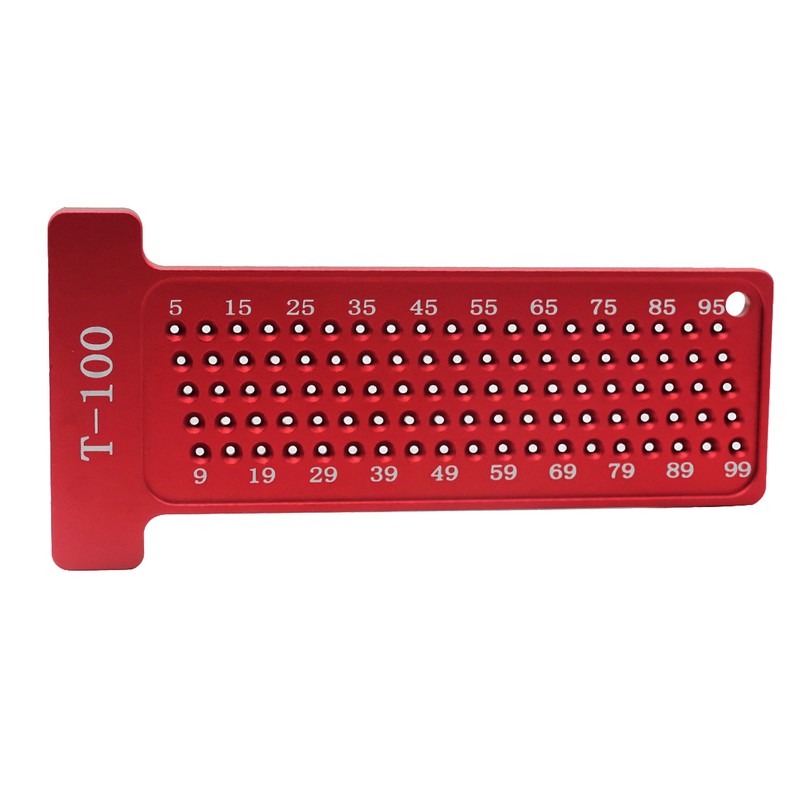 Hole Positioning Ruler Aluminum Alloy 100mm Metric Scale T Ruler
