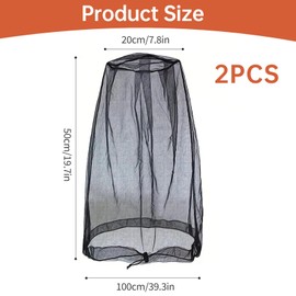 2er-Pack Moskitonetz Kopf,Insektenschutz Moskitonetz Reise,Hochwertiger Vollkopfschutz Moskitonetz,Hohe AtmungsaktivitäT MüCkenschutz Kleidung Geeignet FüR Outdoor,Camping,Wandern,Angeln,Gartenarbeit