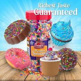Lieber's Colorful Rainbow Sprinkles, 11oz