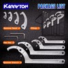 KARRYTON Adjustable Pin Hook Spanner Wrench Set, w/ 8pc Interchangeable