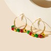 Jingle Bells Big Hoop Earrings 14K Gold Plated Christmas Bells