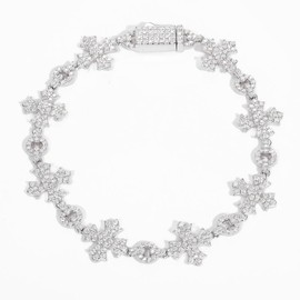 UCCIYO 【#BS9250104】  Sparkling Chain Bracelet 100% 925 Sterling Silver - color: silver, size: 7.5inch