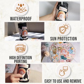 ZURRAM Positive Vibes Motivational Sticker, Vinyl Waterproof Inspirational Encouraging Sticker Decal for Laptop Water Bottle Scrapbook