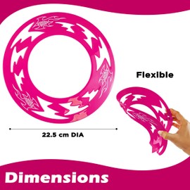 SRV Hub 3Pcs Super Light Speed Skimmer Set, Laser Cut Flying Frisbee Throw and Catch Toy, Kids Adults Outdoor Beach Garden Flying Disc Frisbee Ring Size - 22.5cm (Dia)