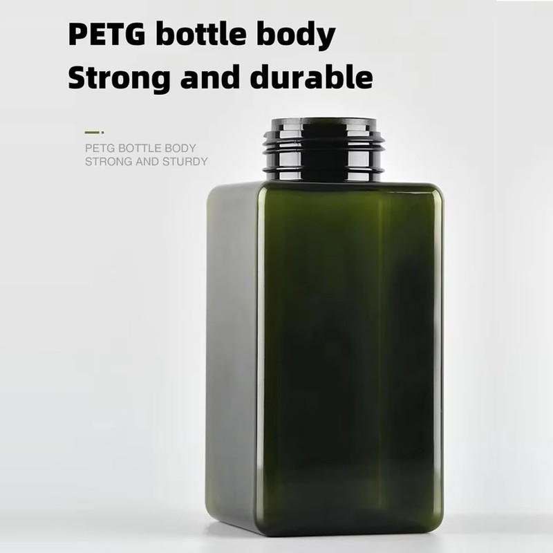 2Pcs Foaming Soap Dispenser, 450ml(16oz) Refillable Modern Square Pump Bottle