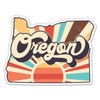 Oregon Retro Style State Vinyl Sticker - Car Window Bumper Laptop - 5"
