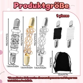 Pack of 6 cinch clip, waist clip, dress clips, collar metal clip, chain creative scarf clips for cape, jacket, coat, suitable for different occasions, the ideal gift for mothers and girlfriends, Metal
