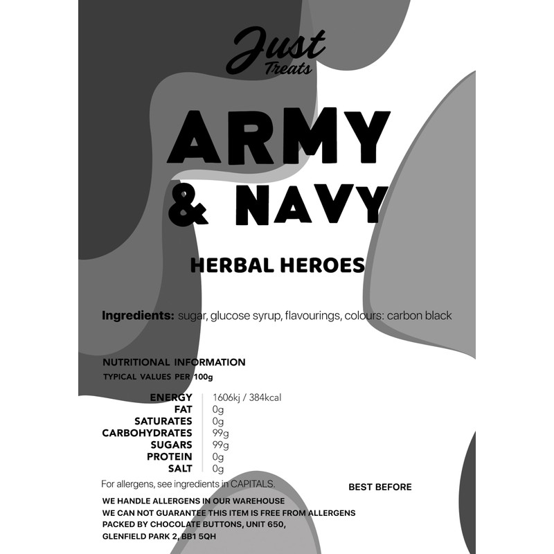 Just Treats Army & Navy (500g Share Bag)