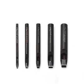 WUTA 5 Sets Square Hole Punch Leather Craft End Punch Steel Belt Square Hole Punch Leather Craft Punch Tool DIY Punch Tool DIY Punching Tool (2*2+4*4+5*5+8*8+10*10mm)