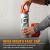 Gatorade Insulated Plastic Squeeze Bottle For Sports, Black, 30oz