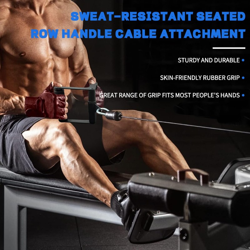 Berufexp Doudle D Hanlde Row, Cable Attachments for Gym, V