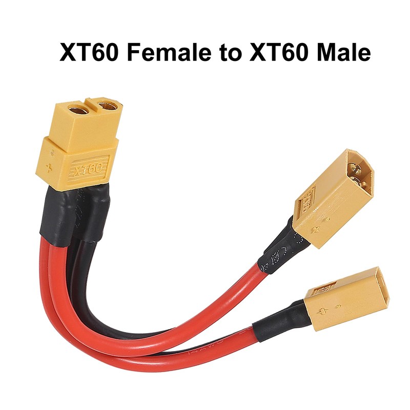 Coliao 2pcs XT60 Parallel Battery Connector 1 Female to 2