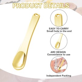 LJHYSD 3 Pack Metal Cosmetic Spatulas,Mini Makeup Spoon,Eye Cream Applicator,Facial Cream Mask Scoop Tool,Beauty Spatulas for Facial Cosmetic Face Mask(Gold, Silver, Rose Gold)