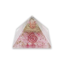 LAMARE - Orgonite pyramid (rose quartz, 2.4 inches (61 mm))