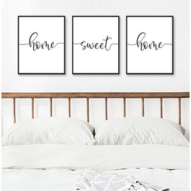 Home Sweet Home Prints Set of 3 Wall Art Prints Minimalist Living Room Wall Decor Modern Wall Art Sweet Home Farmhouse Signs UNFRAMED 11X14INCH