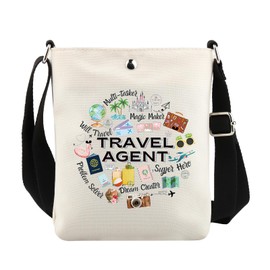 UJIMS Travel Agent Appreciation Gift New Travel Agent Crossbody Bag Travel Advisor Gift Agent Planner Gift Travelers Gifts (TravelAgentBAG)