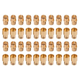 Nuofany 20 Pairs Gold-Plated 8MM 8.0MM Banana Plug Bullet Male Female Connector Adapter for RC Lipo Battery ESC Motors