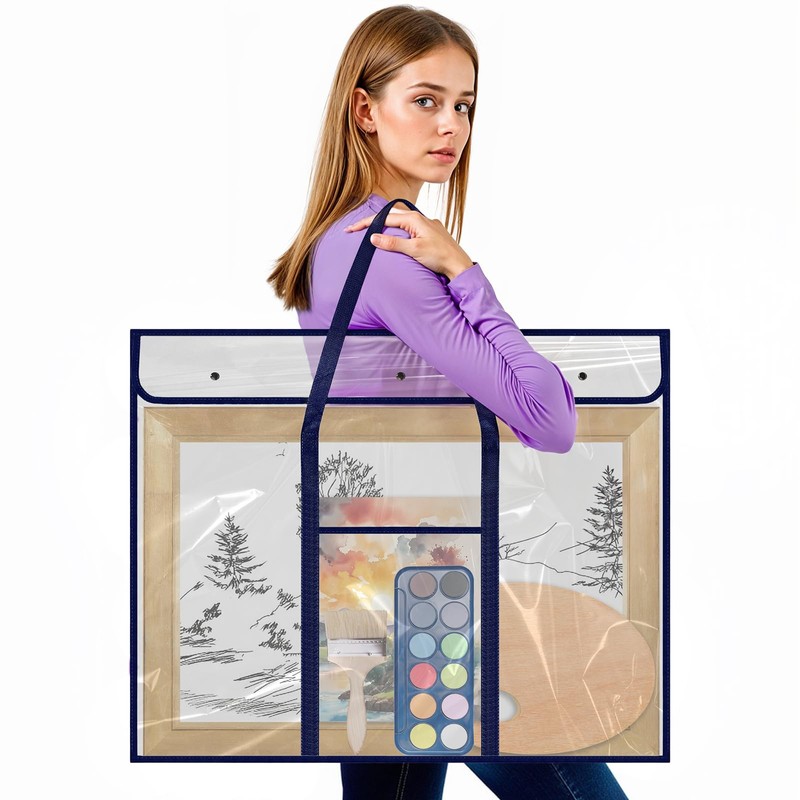 3 Pack Large Poster Storage Bag, 25.5" x 31.5" Bulletin