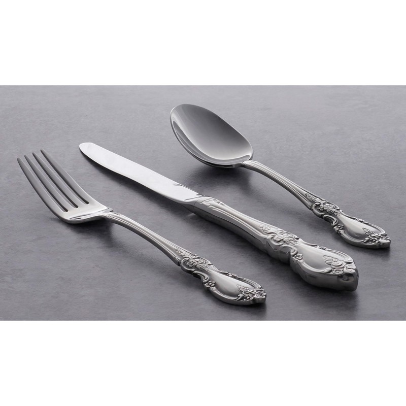 Oneida Louisiana 4-Piece Fine Dinner Forks Stainless Steel Silverware Set,