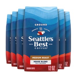 Seattle's Best Coffee House Blend Medium Roast Ground Coffee | 12 Ounce Bags (Pack of 6)