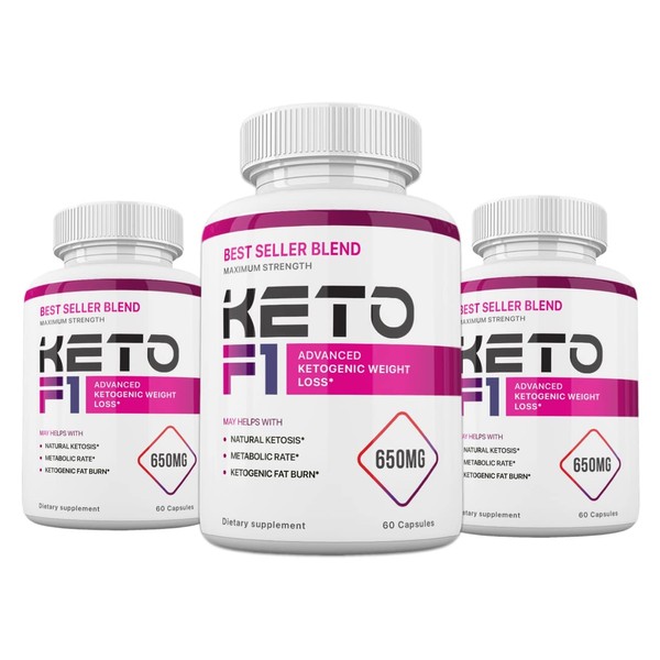 Nutra City (3 Pack) Keto F1 Blend Formula, 180 Capsules, 3 Months Supply
