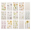 Lurrose 15 Sheets of Temporary Tattoo Daisy Face Stickers Waterproof