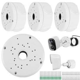 4 Pcs Camera Junction Box: Waterproof Junction Box for Security Camera, Junction Box for Bullet Surveillance Camera, ABS Plastic Junction Box, Universal Junction Box Security Cameras