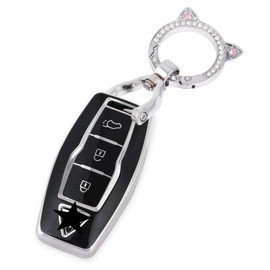 ZANEKO New Outlander Key Case Compatible with Mitsubishi New Outlander PHEV GN0W Key Cover Outlander Smart Key Case (Cute Cat Ears, Black)