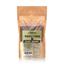 Chandra Whole Foods – Flax Seeds 750G - Low-Carb High Fibre Flax Seeds for Breads, Pasta, Cereals & Smoothies - Gluten-Free Keto Flaxseed Milled, Rich in Protein, Vitamins & Omega 3