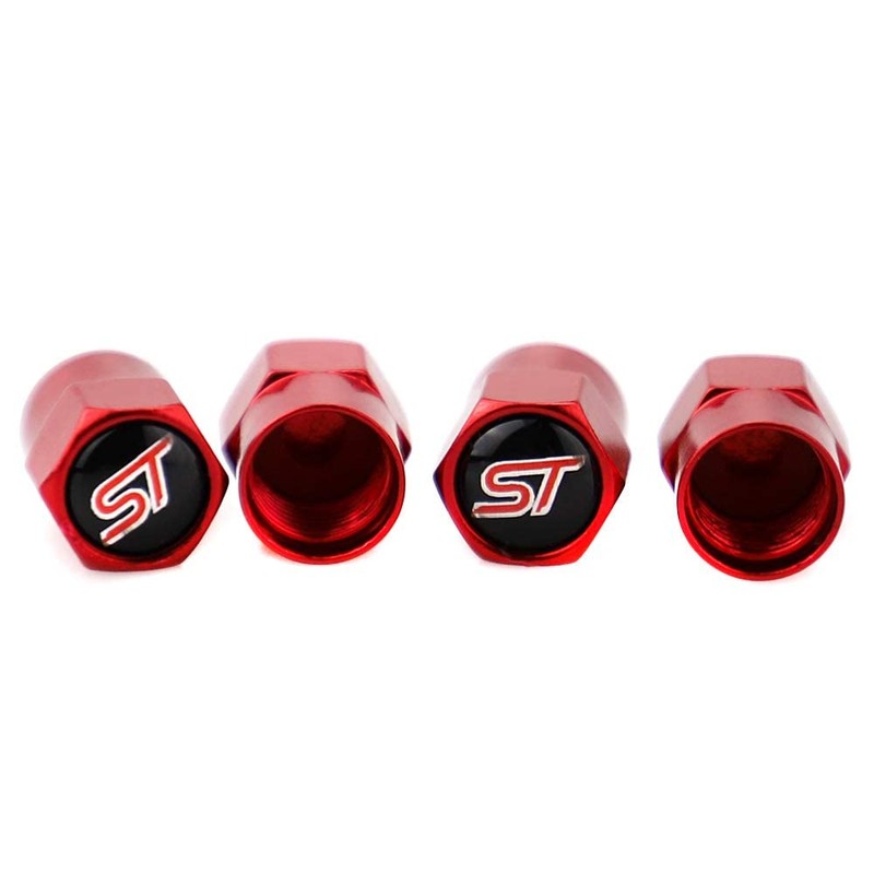 ST Tyre Valve Caps - Red - Pack of 4