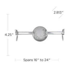 Hubbell RACO 4 Inch Electric Ceiling Fan Box Adjustable for Older Fixtures