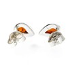 Baltic Amber 925 Sterling Silver Teardrop Stud Earrings for Women
