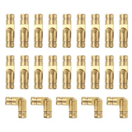 uxcell 50Pcs Invisible Barrel Hinges, 4x15mm Brass Concealed Hinge, Hidden Barrel Hinge, Small Concealed Hinges for Jewelry Box, Music Boxes, Small Woodworking Projects, Gold