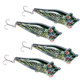 Mipcase 4PCS Lures Floating Artificial Baits for Freshwater and Saltwater Attract Mouth Fish Durable Fishing Supplies