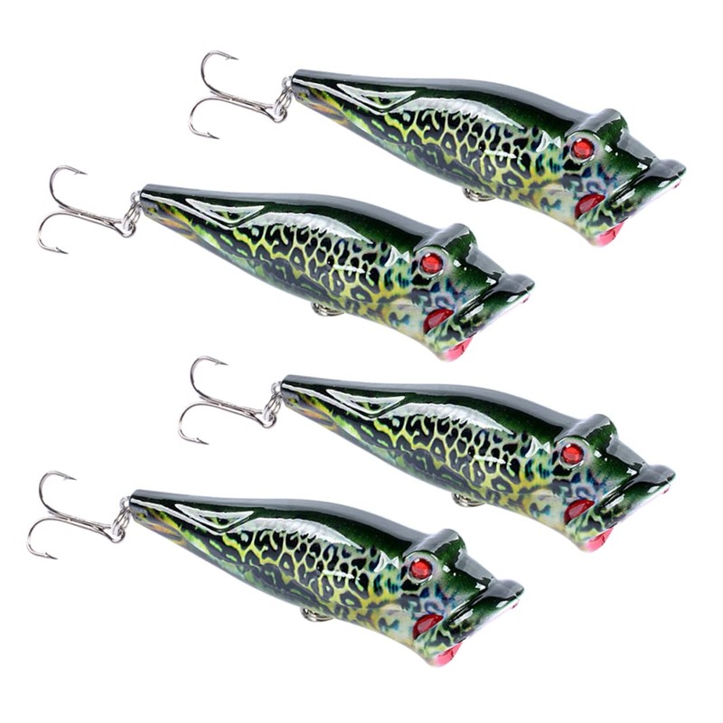 Mipcase 4PCS Lures Floating Artificial Baits for Freshwater and Saltwater
