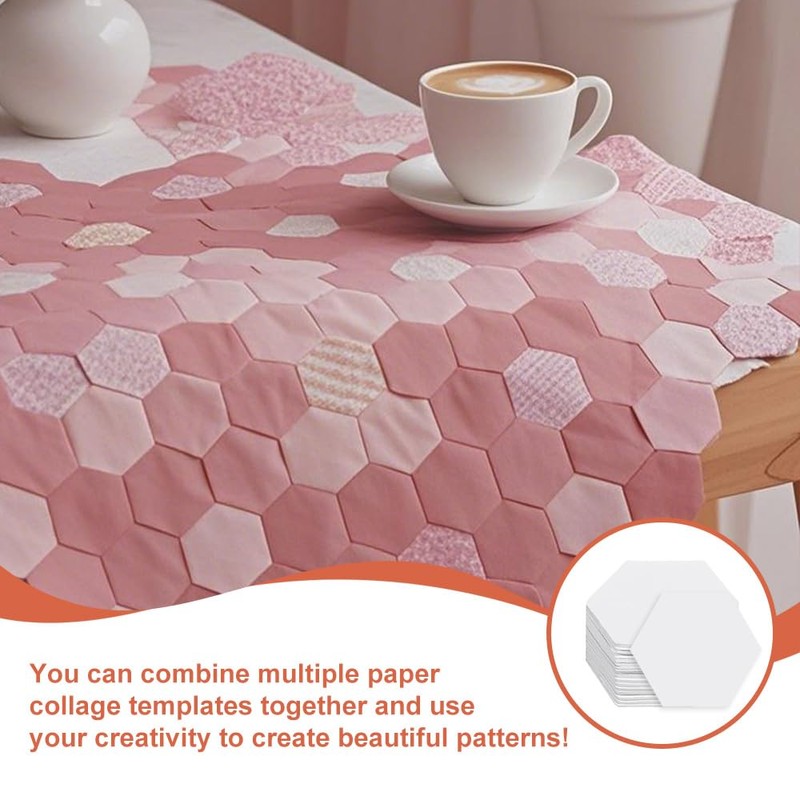 400 PCS Hexagon English Paper Piecing Quilting Templates, 26 mm