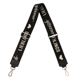 MIRROSI® Women's Bum Bag, Genuine Leather, Made in Italy, Shoulder Bag, Chest Bag, Crossbody Bag (1 Bag & 2 Straps), Black (Darling Black), bohemian