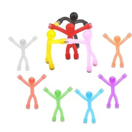 DIGNFENG Set of 10 Colourful Mini Magnetic People - Strong Fridge Magnets for Whiteboard, Magnetic Board, Office & Children - Flexible Rubber Figures Magnets Fridge Magnets as Decoration & Toys
