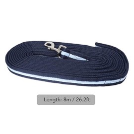 SUNGOOYUE Cuerda de Plomo de Caballos 8m, Cuerda de Entrenamiento de Poliéster con Hardware de Acero Inoxidable para Conducir, Entrenamiento y Competiciones, Línea de Control de Caballos