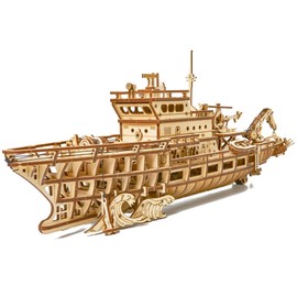 Wood Trick Ocean Yacht 3D Wooden Puzzle for Adults & Kids - 565 Pieces - Drives Up to 8 ft - Expert Level - DIY Model Kit