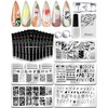 12 Colors Nail Stamping Polish Gels+5Pcs Stamp Print Templates+1 Peel