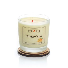 VEL AIR.Vela Aromática Naranja y Cítricos 250 gr/ 9 oz. de cera de soya,Velas Ecológicas, Artesanales, Velas Aromaticas, Velas Decorativas, Velas relajantes