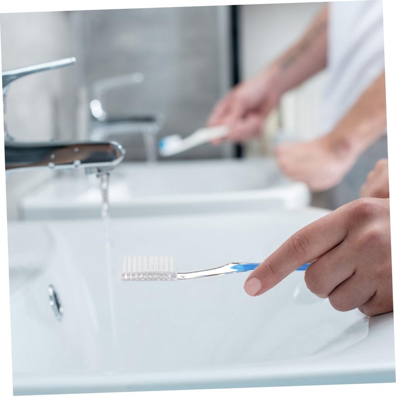 Healeved 50pcs Reusable Travel Toothbrushes Soft Bristle Teeth Brush for