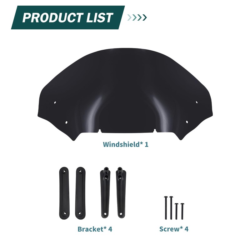 13" Windshield Windscreen Wind Splitter For Harley Road Glide 2023.5-UP