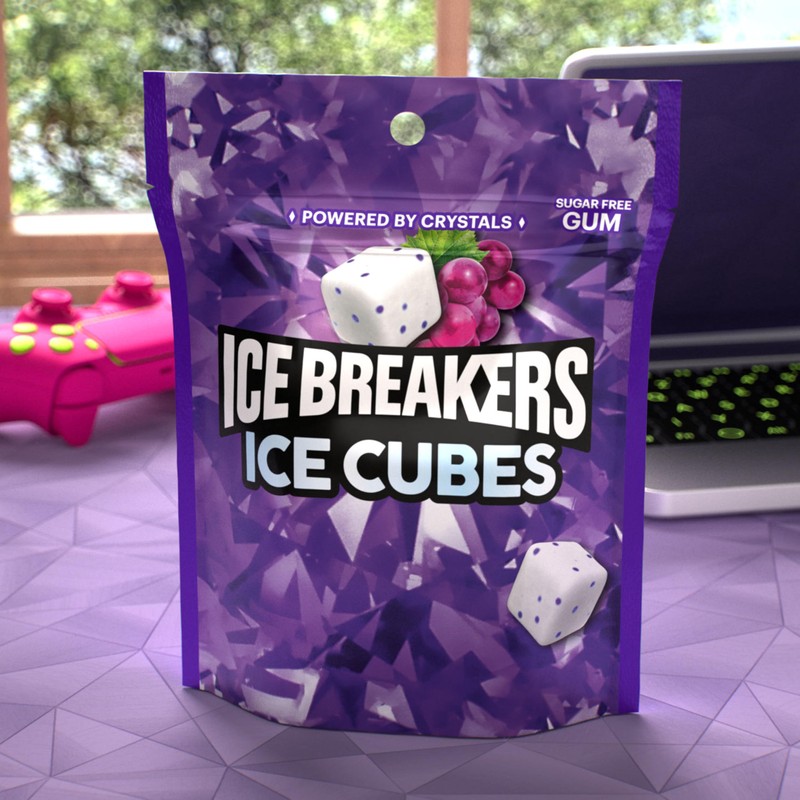 ICE BREAKERS Ice Cubes Arctic Grape Flavored Sugar Free Chewing