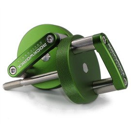 ROCKWORKX 2 in 1 Billet Aluminum JKU Freedom Hard Top Quick Release D-Ring Mounting Knob (2 Piece Set) (Green)