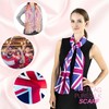 Basic Sense Pure Silk Union Jack Scarf - Lightweight, Skin-Friendly