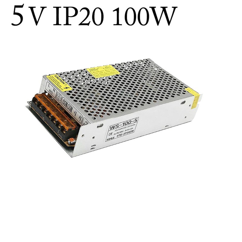 LEDSone DC 5V 20A 100W Power Supply Converter AC 110/220V