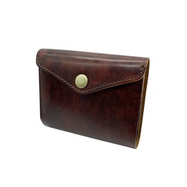 STUDIUM Wallet, Small Wallet, All-in-One, Compact, Bills Won't Break, Time Shortened, Foldable, Open Vertically, Made in Japan, Genuine Leather, Kip Nume Leather, Antique Style, Studium, Bleed Micro