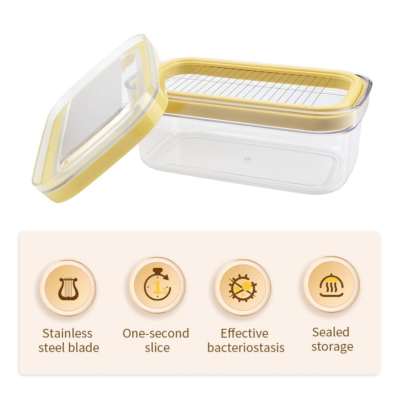 2-in-1 Butter Slicer & Storage Container, 8 oz Capacity, with